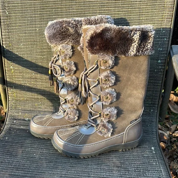 Sporto Brown Fur-Trim Winter Boots - Picture 4 of 16
